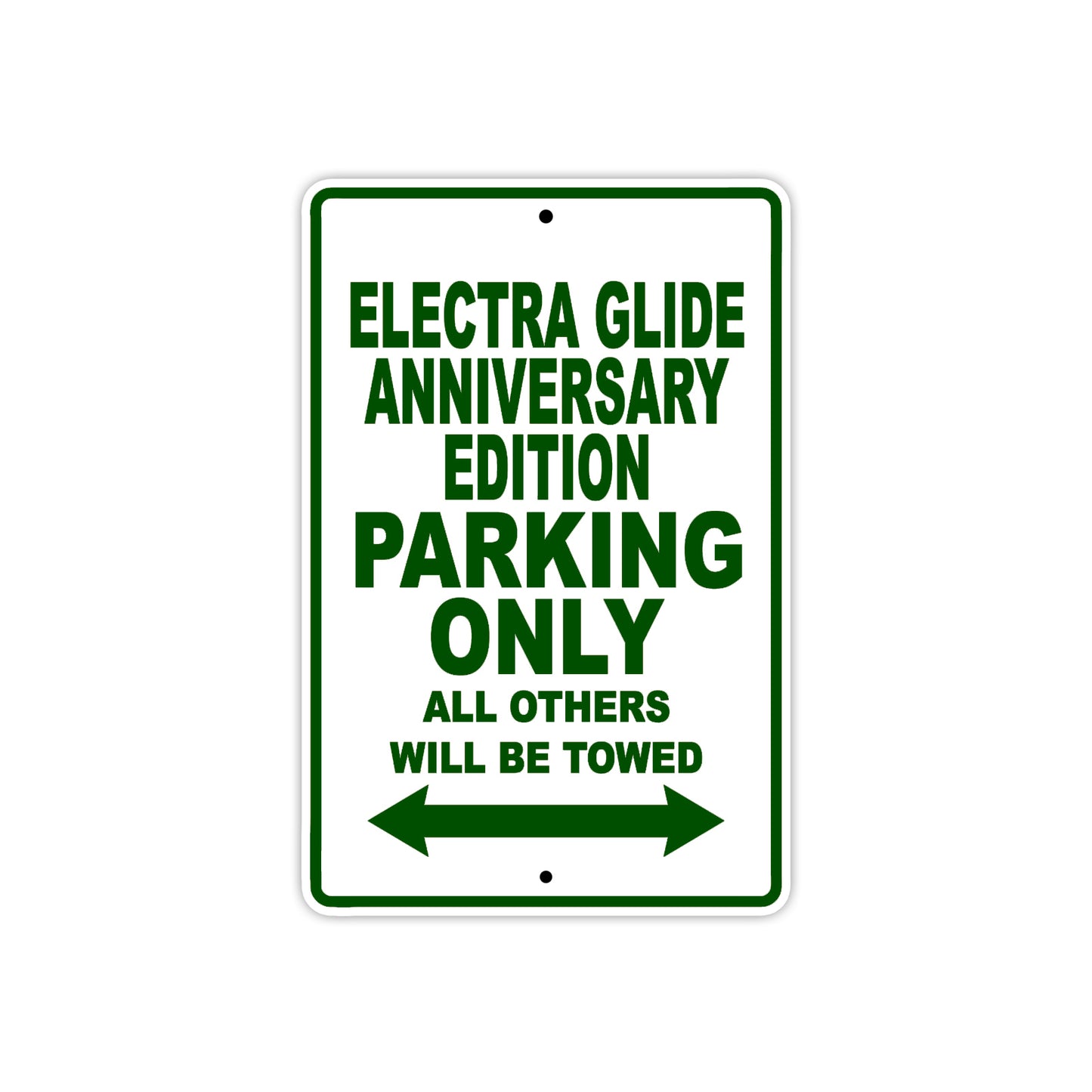 Harley Davidson Electra Glide Anniversary Edition Parking Only All Others Will Be Towed Aluminum Decor Garage Sign