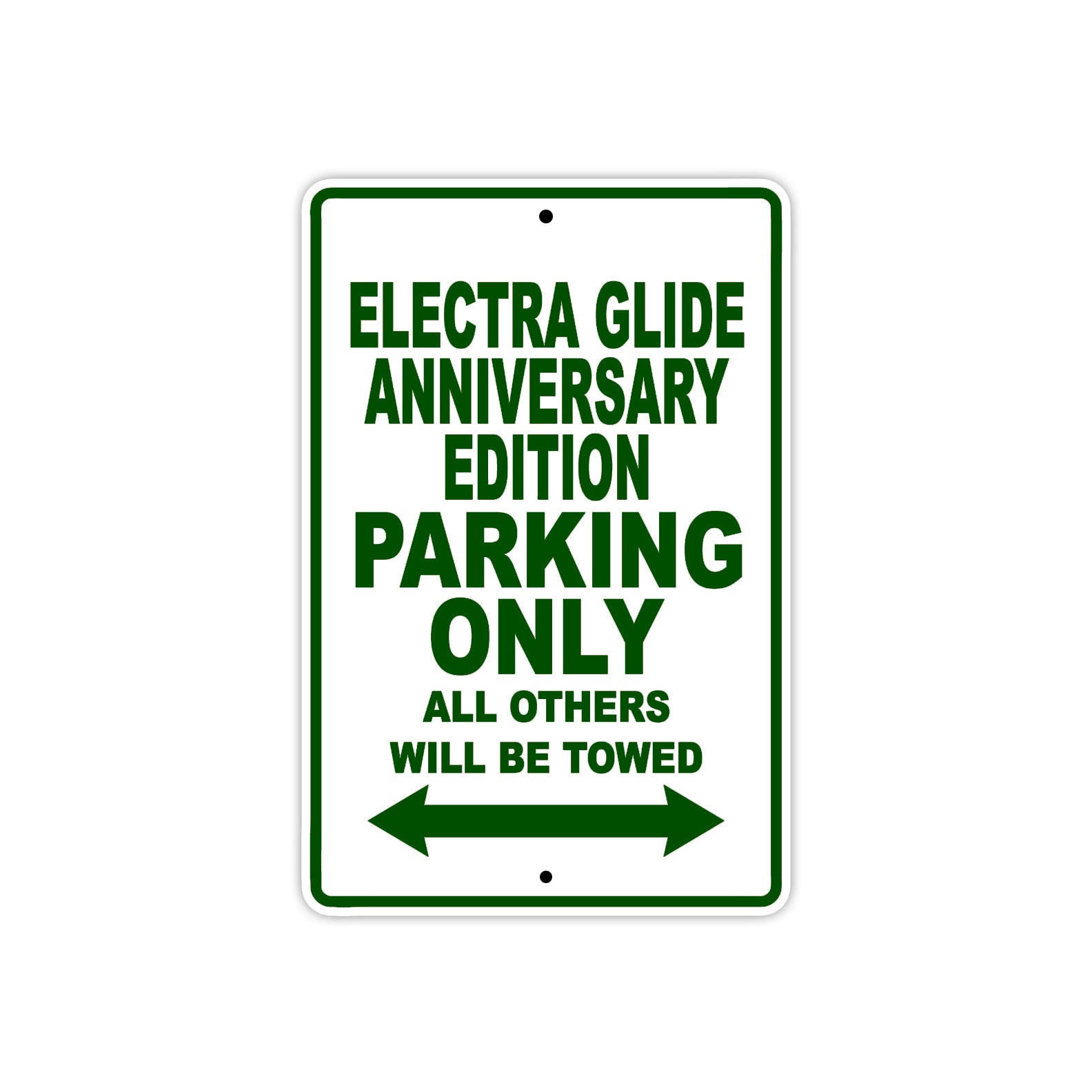 Harley Davidson Electra Glide Anniversary Edition Parking Only All Others Will Be Towed Aluminum Decor Garage Sign
