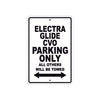 Harley Davidson Electra Glide CVO Parking Only All Others Will Be Towed Aluminum Decor Garage Sign