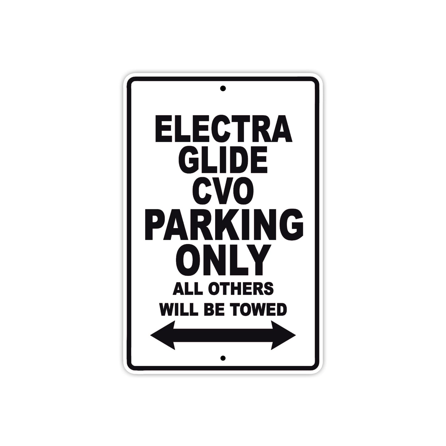 Harley Davidson Electra Glide CVO Parking Only All Others Will Be Towed Aluminum Decor Garage Sign