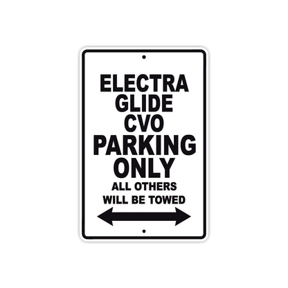 Harley Davidson Electra Glide CVO Parking Only All Others Will Be Towed Aluminum Decor Garage Sign