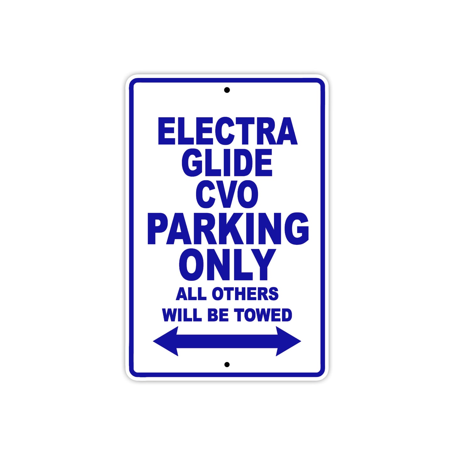 Harley Davidson Electra Glide CVO Parking Only All Others Will Be Towed Aluminum Decor Garage Sign