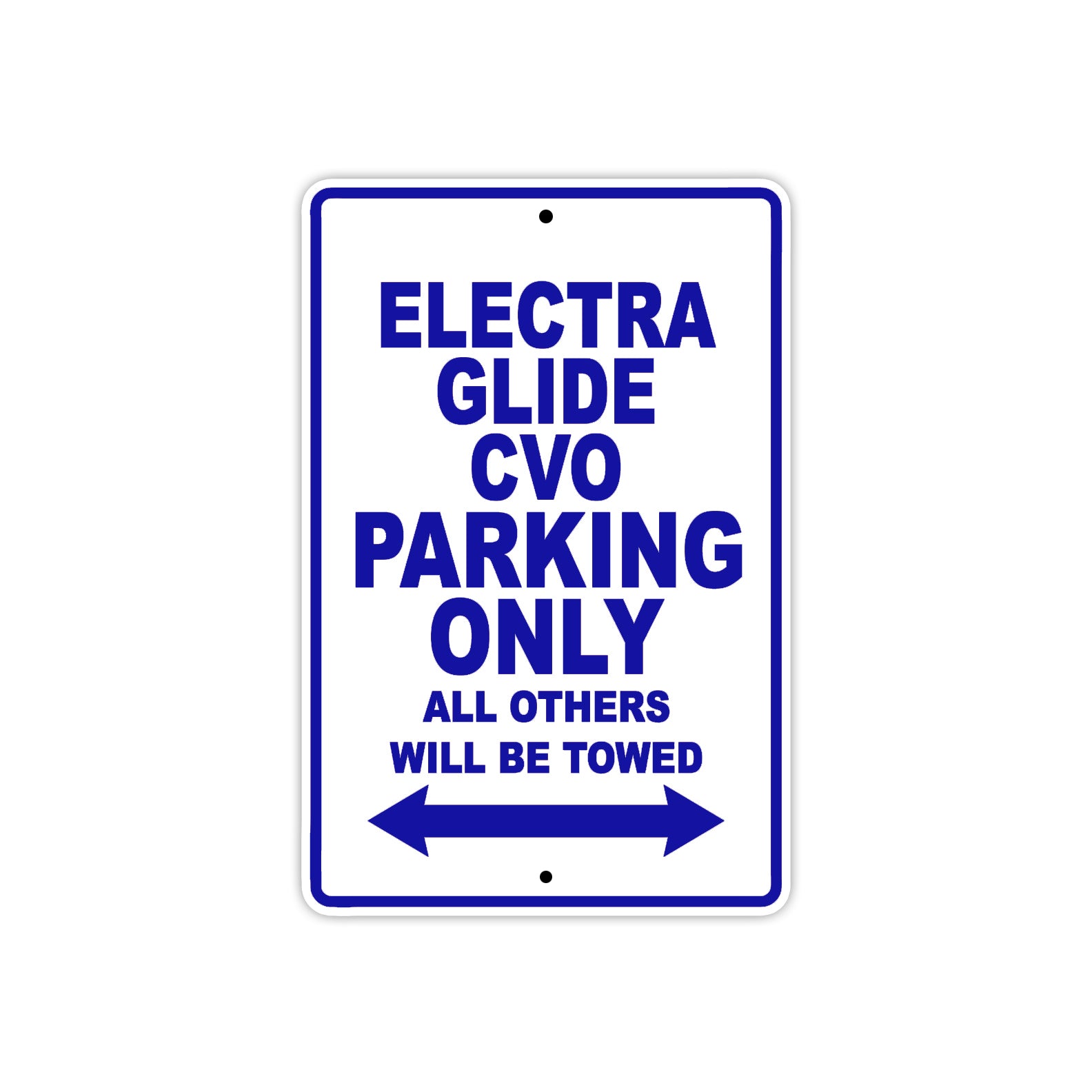 Harley Davidson Electra Glide CVO Parking Only All Others Will Be Towed Aluminum Decor Garage Sign