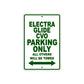 Harley Davidson Electra Glide CVO Parking Only All Others Will Be Towed Aluminum Decor Garage Sign