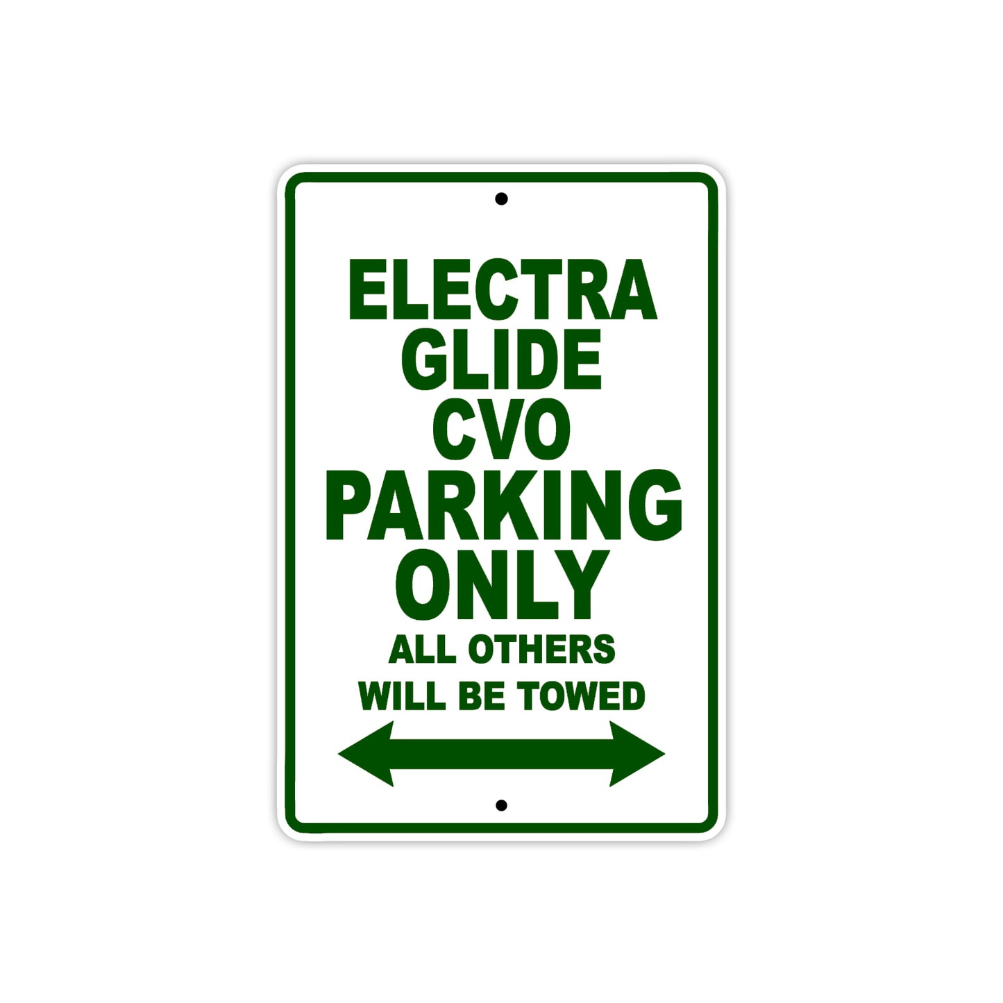 Harley Davidson Electra Glide CVO Parking Only All Others Will Be Towed Aluminum Decor Garage Sign