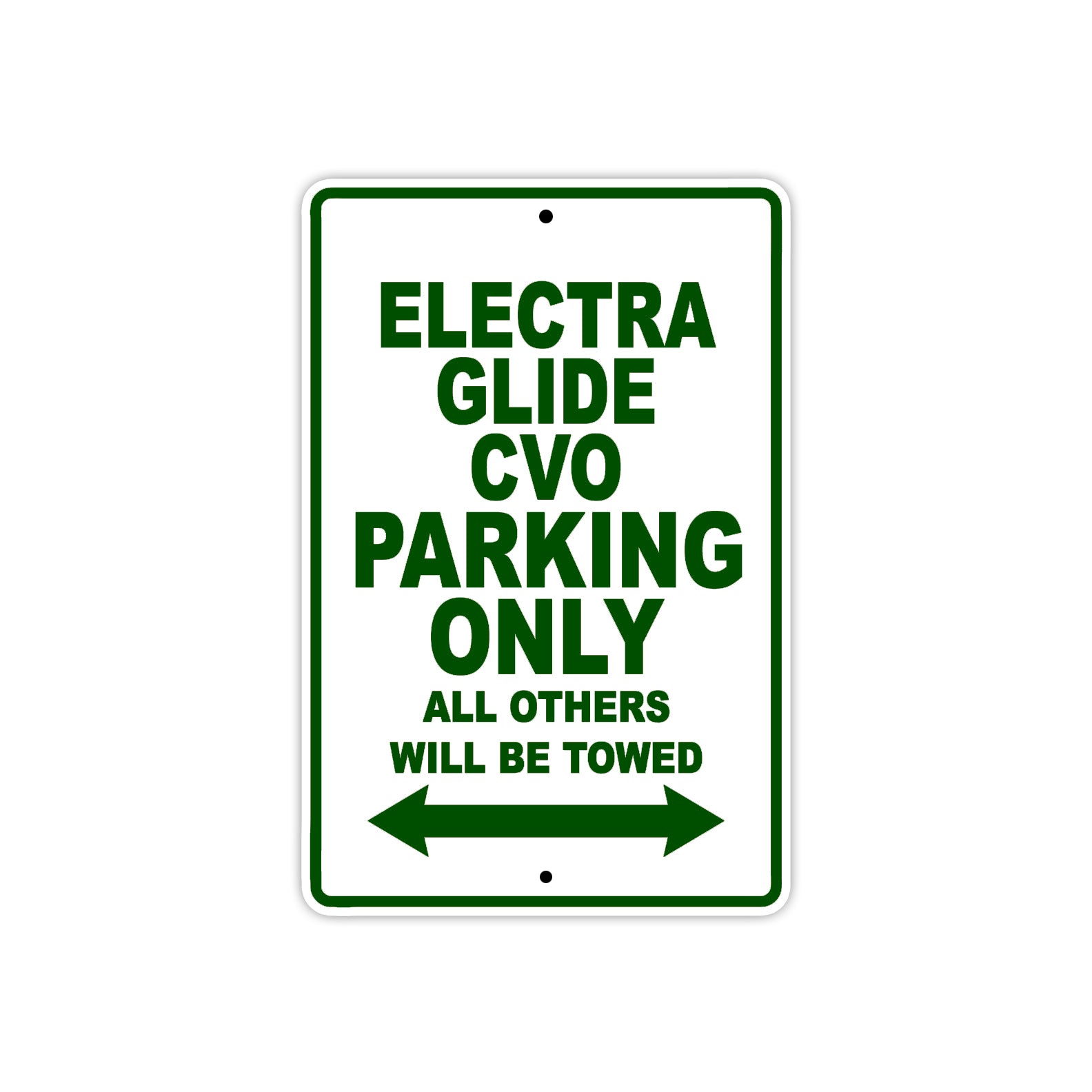 Harley Davidson Electra Glide CVO Parking Only All Others Will Be Towed Aluminum Decor Garage Sign
