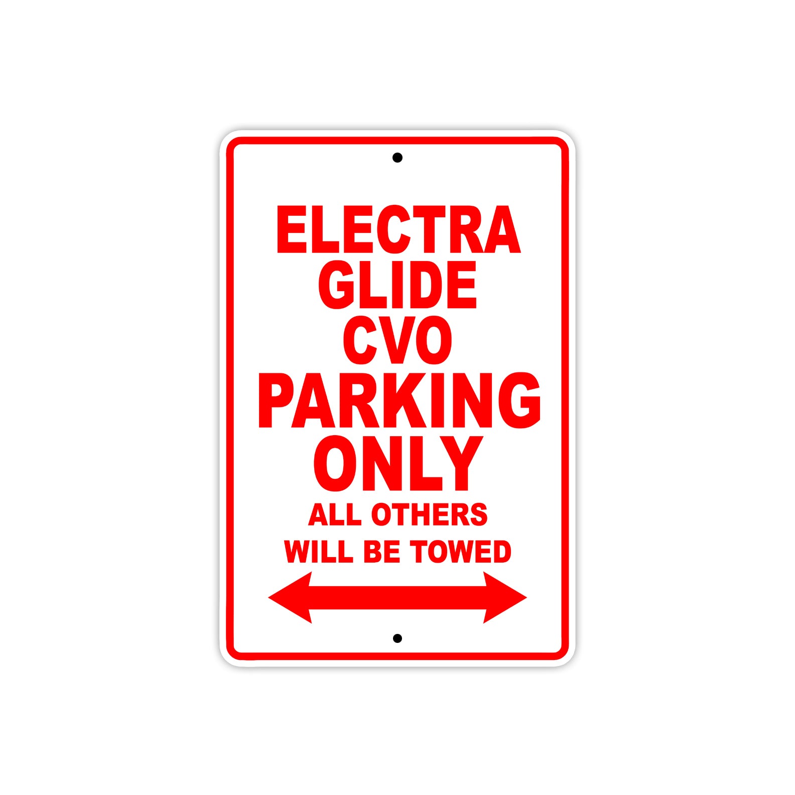 Harley Davidson Electra Glide CVO Parking Only All Others Will Be Towed Aluminum Decor Garage Sign