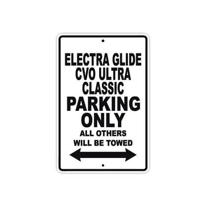 Harley Davidson Electra Glide CVO Ultra Classic Parking Only All Others Will Be Towed Aluminum Decor Garage Sign