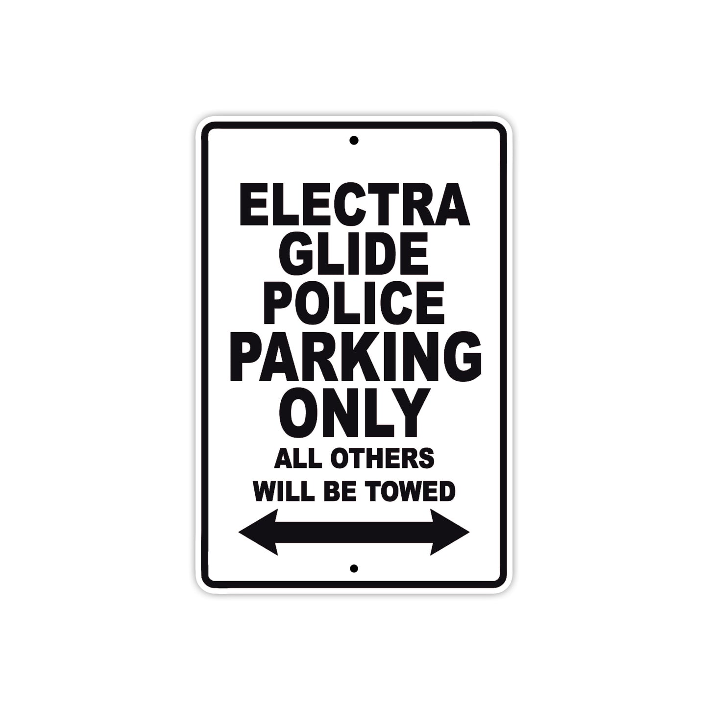 Harley Davidson Electra Glide Police Parking Only All Others Will Be Towed Aluminum Decor Garage Sign