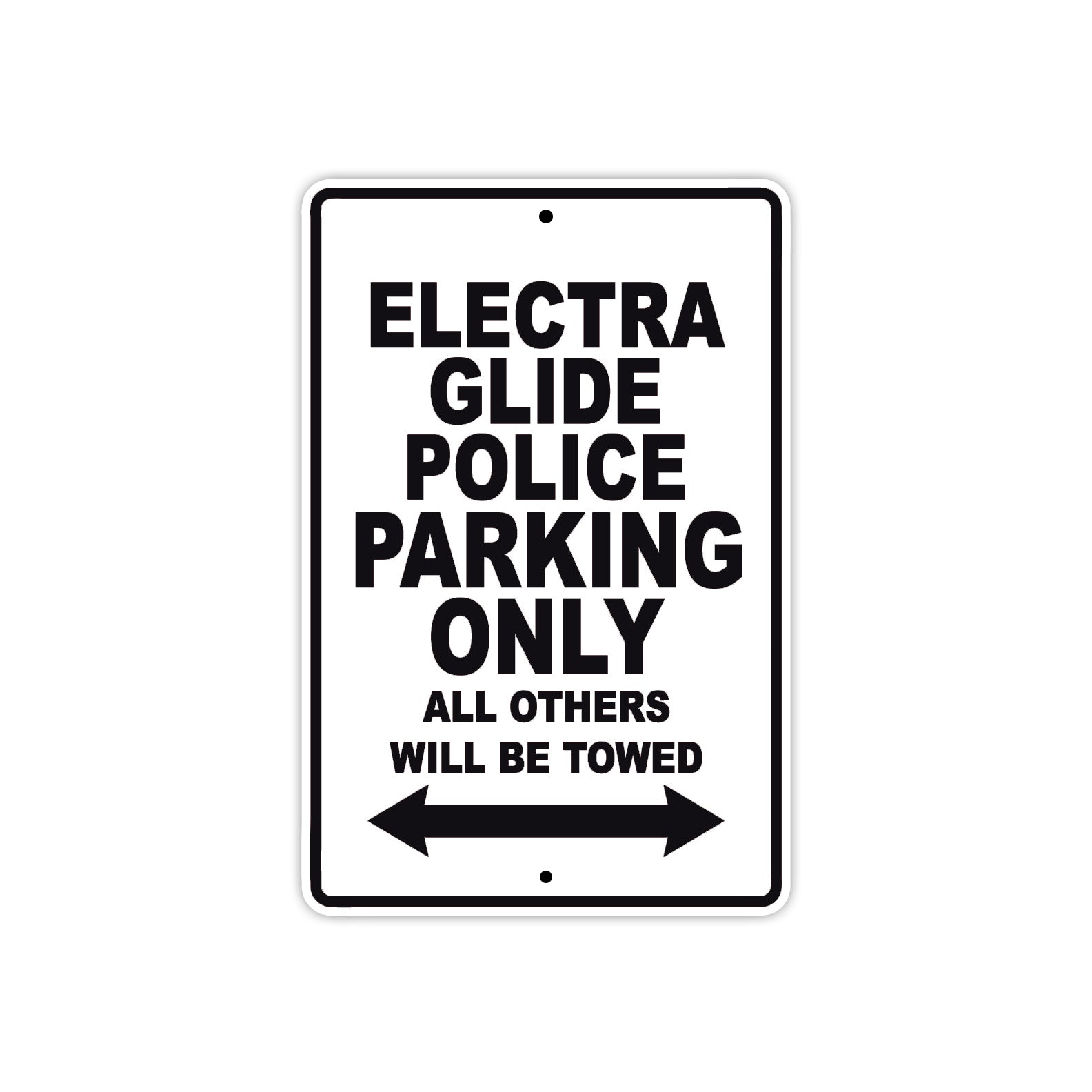 Harley Davidson Electra Glide Police Parking Only All Others Will Be Towed Aluminum Decor Garage Sign