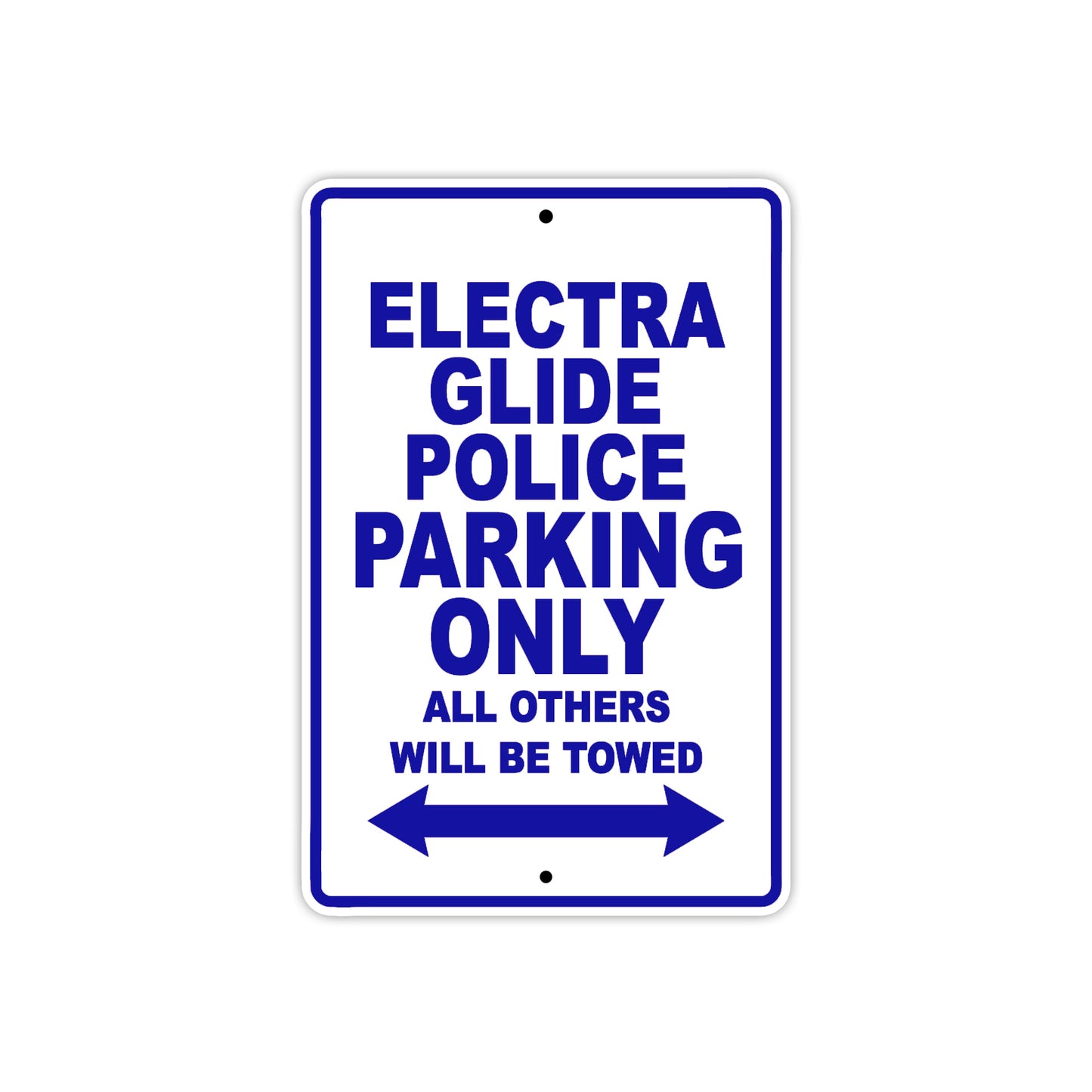 Harley Davidson Electra Glide Police Parking Only All Others Will Be Towed Aluminum Decor Garage Sign