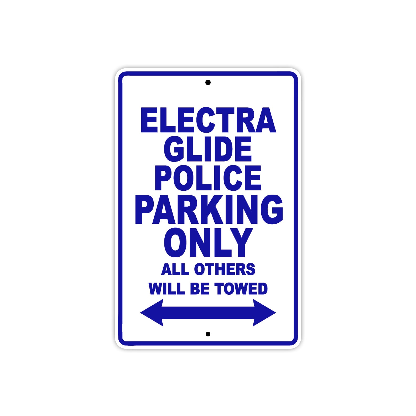 Harley Davidson Electra Glide Police Parking Only All Others Will Be Towed Aluminum Decor Garage Sign