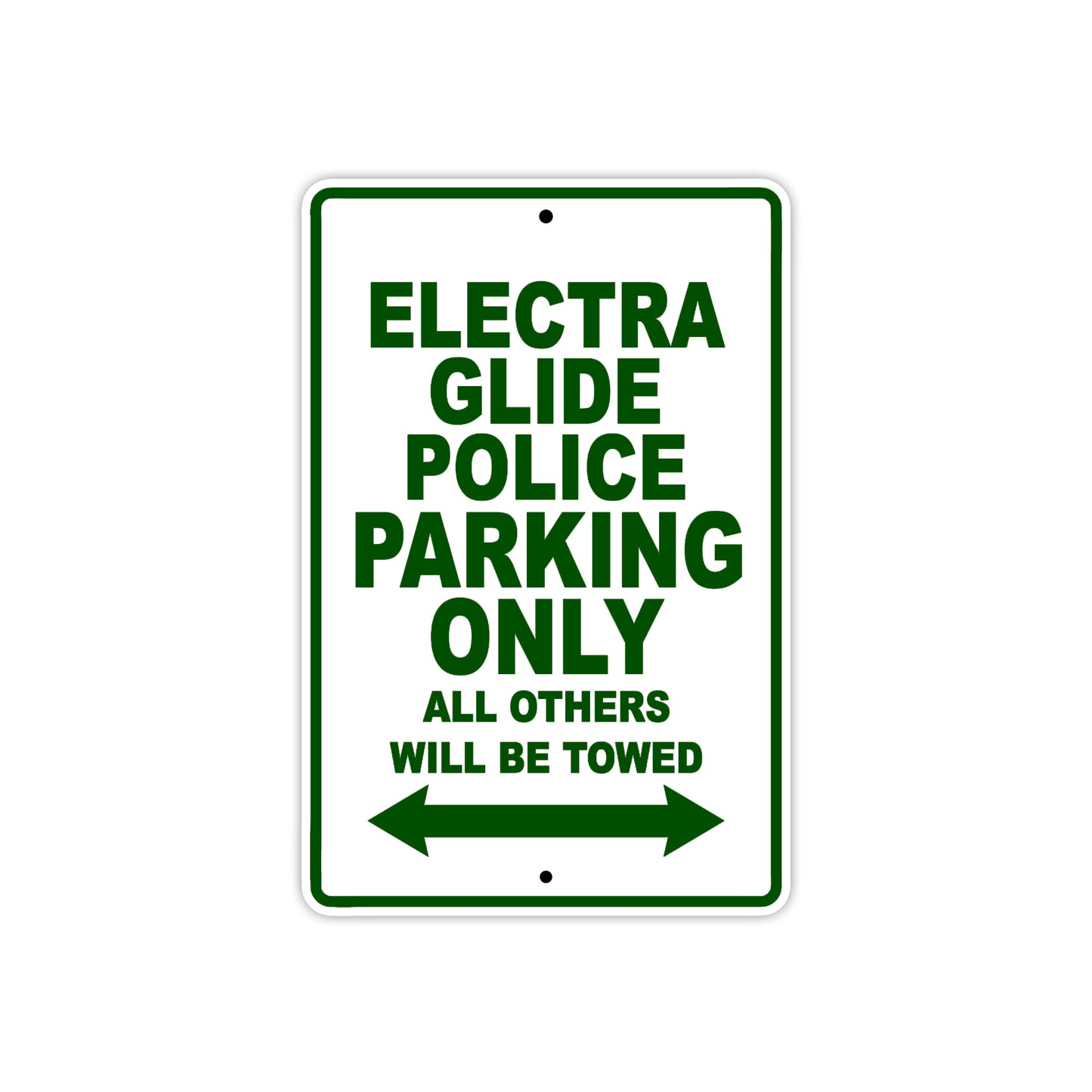 Harley Davidson Electra Glide Police Parking Only All Others Will Be Towed Aluminum Decor Garage Sign