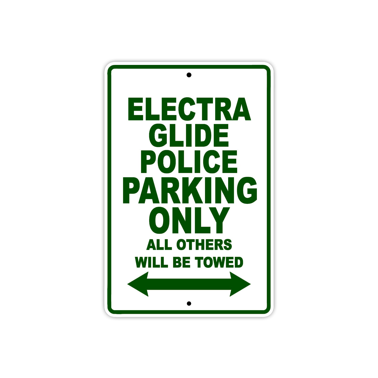 Harley Davidson Electra Glide Police Parking Only All Others Will Be Towed Aluminum Decor Garage Sign