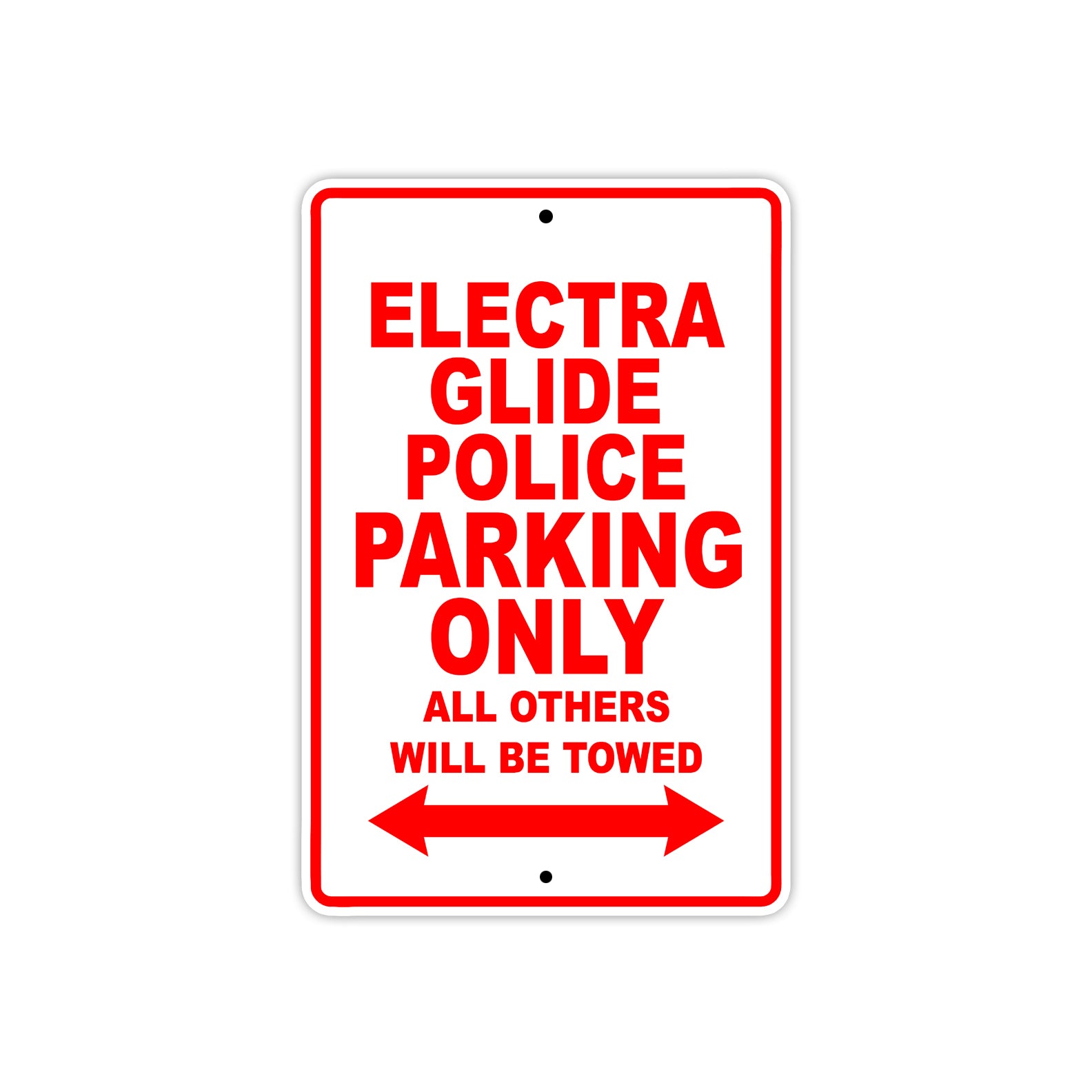 Harley Davidson Electra Glide Police Parking Only All Others Will Be Towed Aluminum Decor Garage Sign