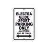 Harley Davidson Electra Glide Sport Parking Only All Others Will Be Towed Aluminum Decor Garage Sign