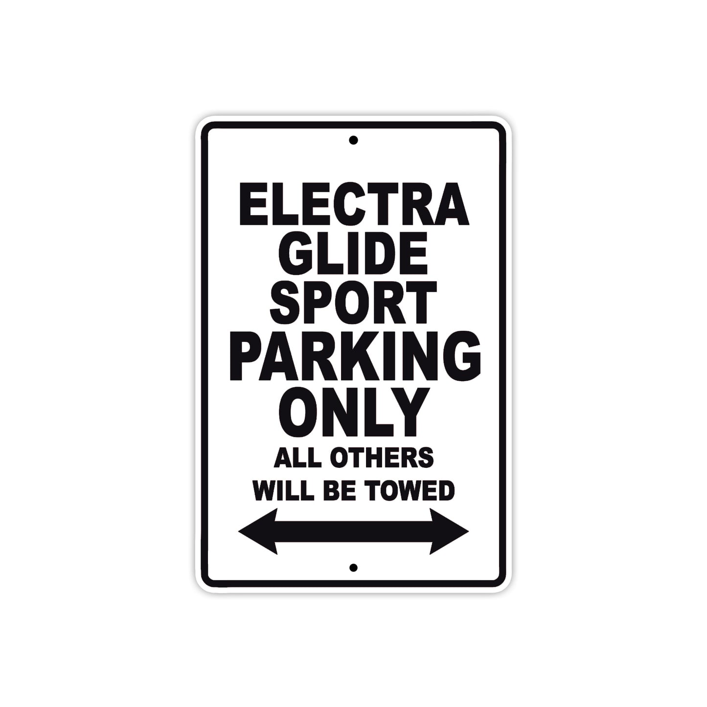Harley Davidson Electra Glide Sport Parking Only All Others Will Be Towed Aluminum Decor Garage Sign