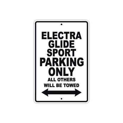 Harley Davidson Electra Glide Sport Parking Only All Others Will Be Towed Aluminum Decor Garage Sign