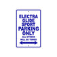 Harley Davidson Electra Glide Sport Parking Only All Others Will Be Towed Aluminum Decor Garage Sign