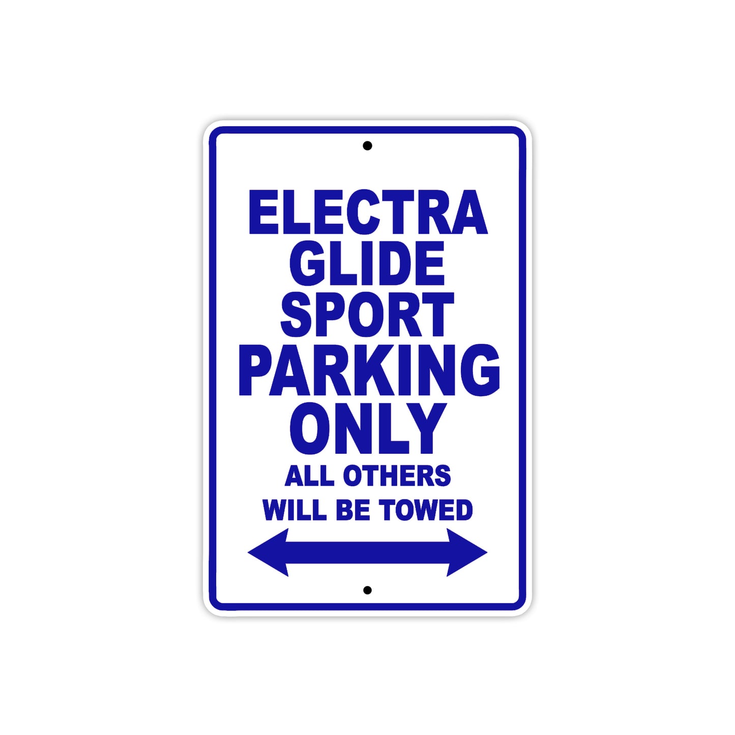 Harley Davidson Electra Glide Sport Parking Only All Others Will Be Towed Aluminum Decor Garage Sign