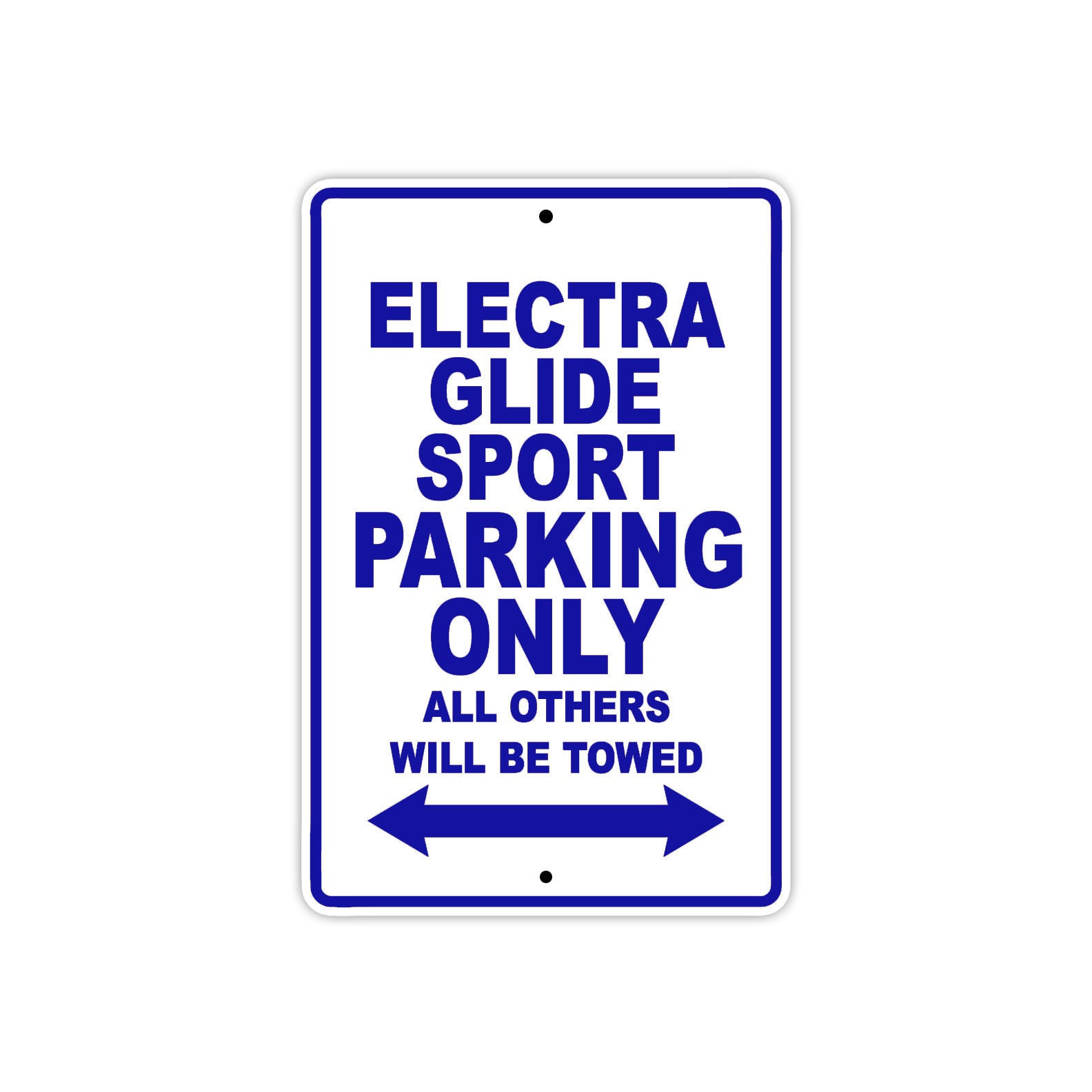Harley Davidson Electra Glide Sport Parking Only All Others Will Be Towed Aluminum Decor Garage Sign