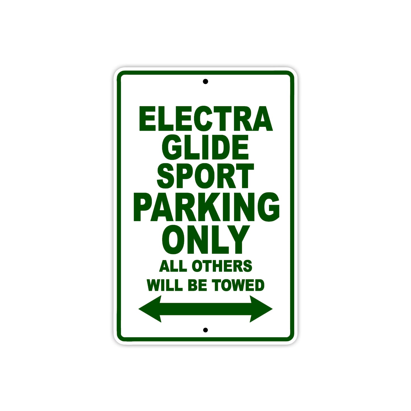 Harley Davidson Electra Glide Sport Parking Only All Others Will Be Towed Aluminum Decor Garage Sign