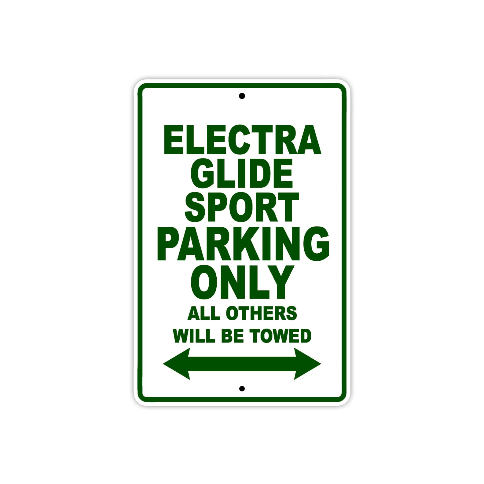 Harley Davidson Electra Glide Sport Parking Only All Others Will Be Towed Aluminum Decor Garage Sign