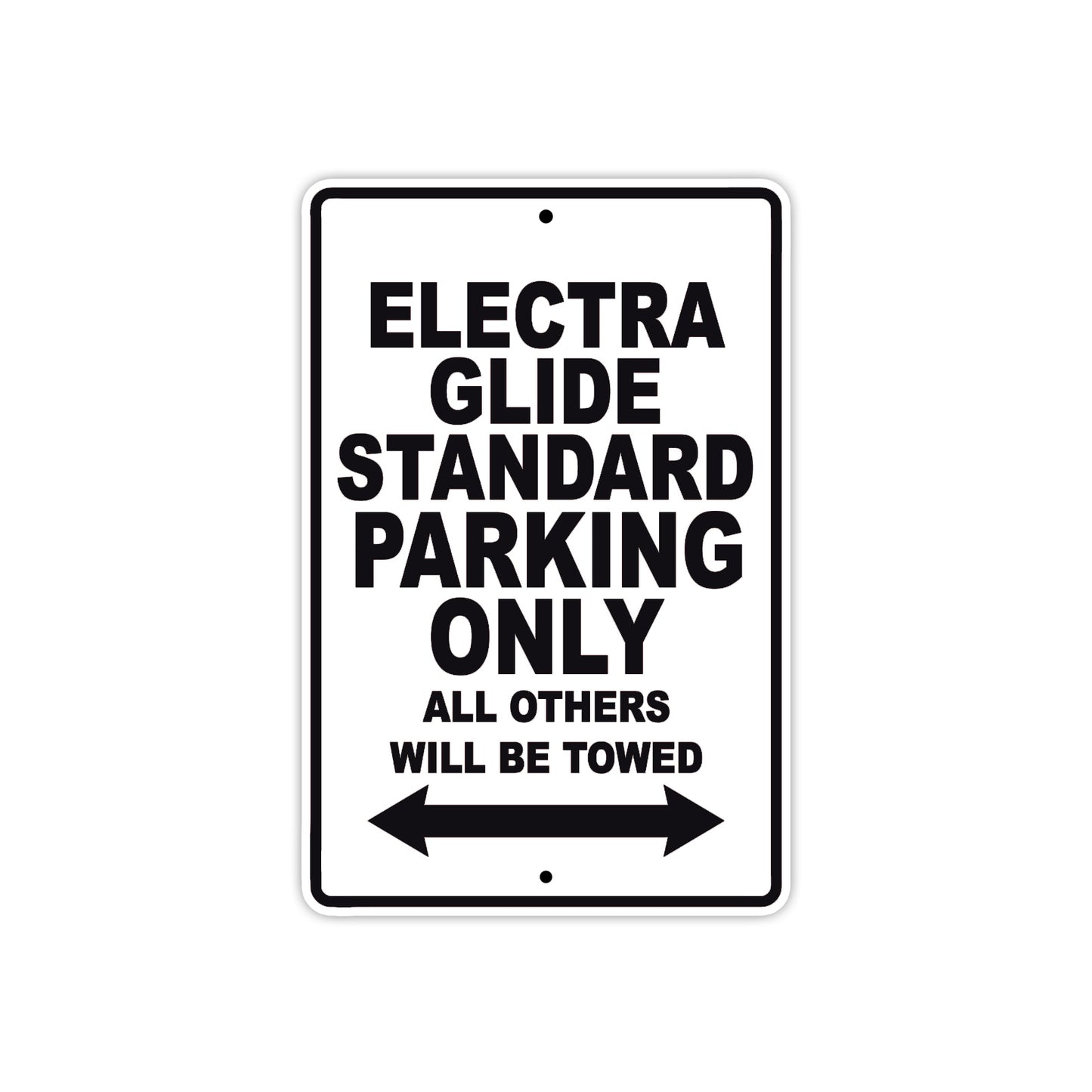 Harley Davidson Electra Glide Standard Parking Only All Others Will Be Towed Aluminum Decor Garage Sign