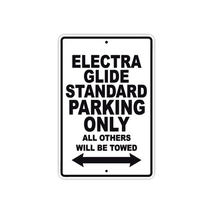Harley Davidson Electra Glide Standard Parking Only All Others Will Be Towed Aluminum Decor Garage Sign
