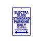Harley Davidson Electra Glide Standard Parking Only All Others Will Be Towed Aluminum Decor Garage Sign