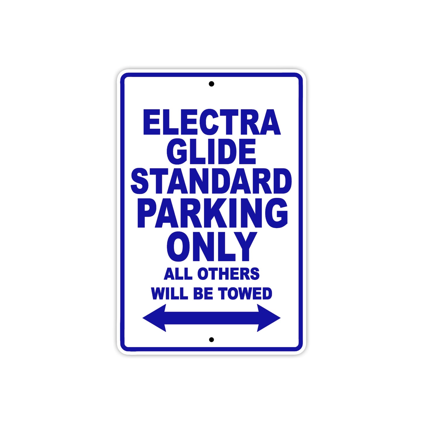 Harley Davidson Electra Glide Standard Parking Only All Others Will Be Towed Aluminum Decor Garage Sign