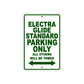 Harley Davidson Electra Glide Standard Parking Only All Others Will Be Towed Aluminum Decor Garage Sign