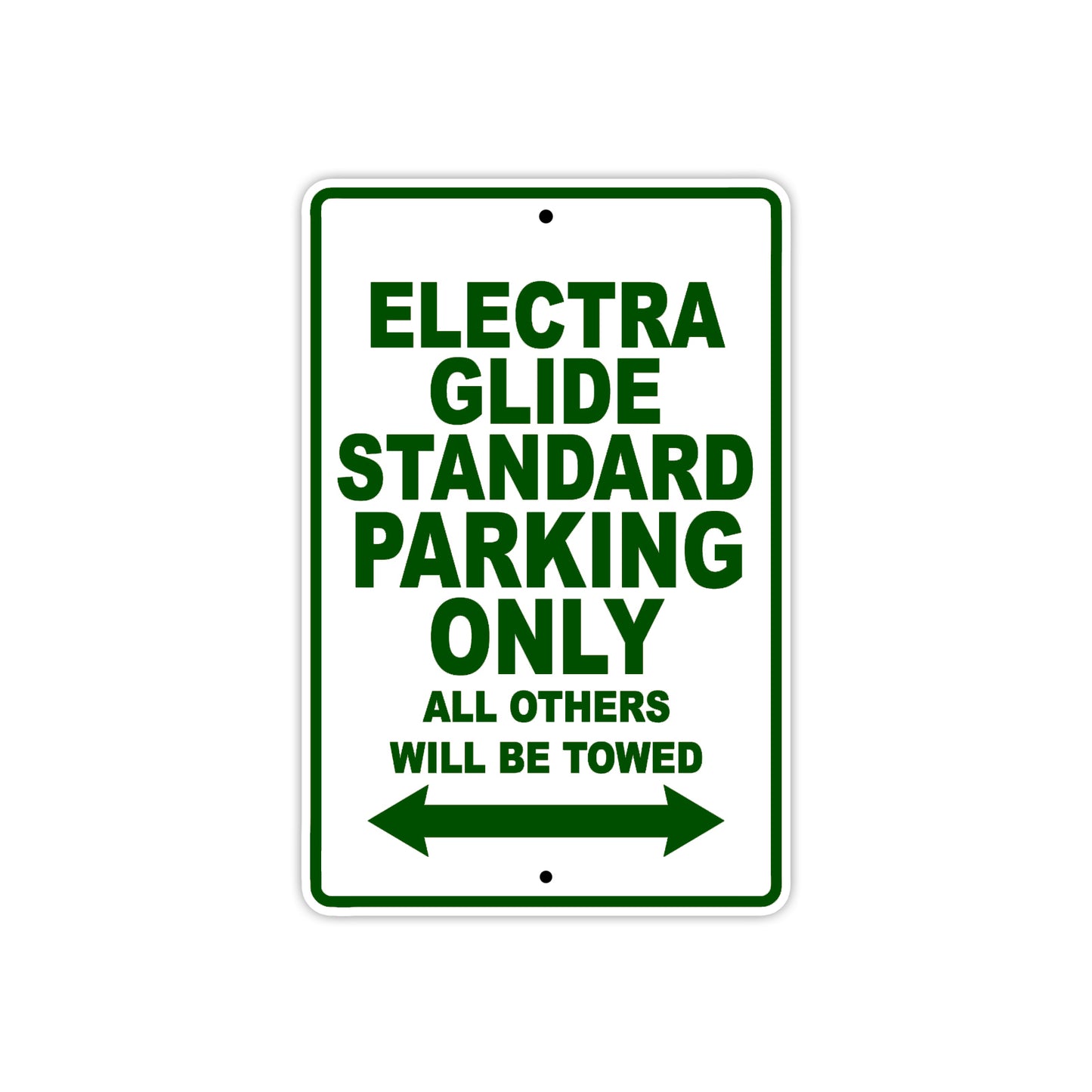 Harley Davidson Electra Glide Standard Parking Only All Others Will Be Towed Aluminum Decor Garage Sign