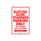 Harley Davidson Electra Glide Standard Parking Only All Others Will Be Towed Aluminum Decor Garage Sign
