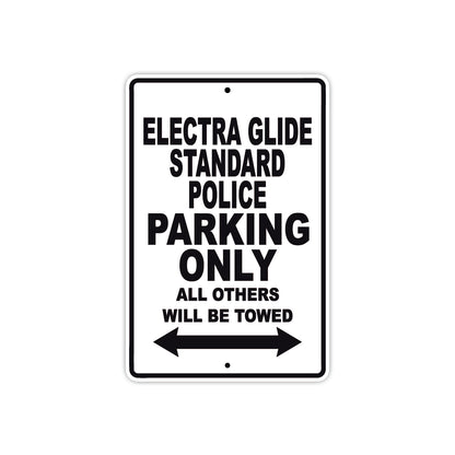 Harley Davidson Electra Glide Standard Police Parking Only All Others Will Be Towed Aluminum Decor Garage Sign