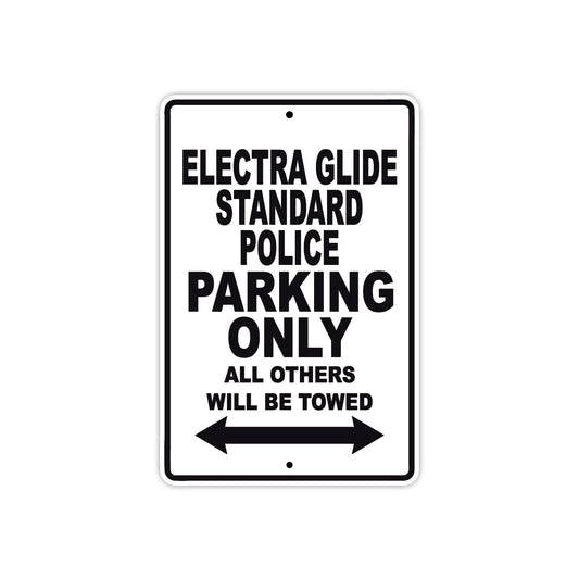 Harley Davidson Electra Glide Standard Police Parking Only All Others Will Be Towed Aluminum Decor Garage Sign