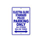 Harley Davidson Electra Glide Standard Police Parking Only All Others Will Be Towed Aluminum Decor Garage Sign