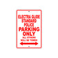Harley Davidson Electra Glide Standard Police Parking Only All Others Will Be Towed Aluminum Decor Garage Sign