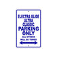 Harley Davidson Electra Glide Ultra Classic Parking Only All Others Will Be Towed Aluminum Decor Garage Sign