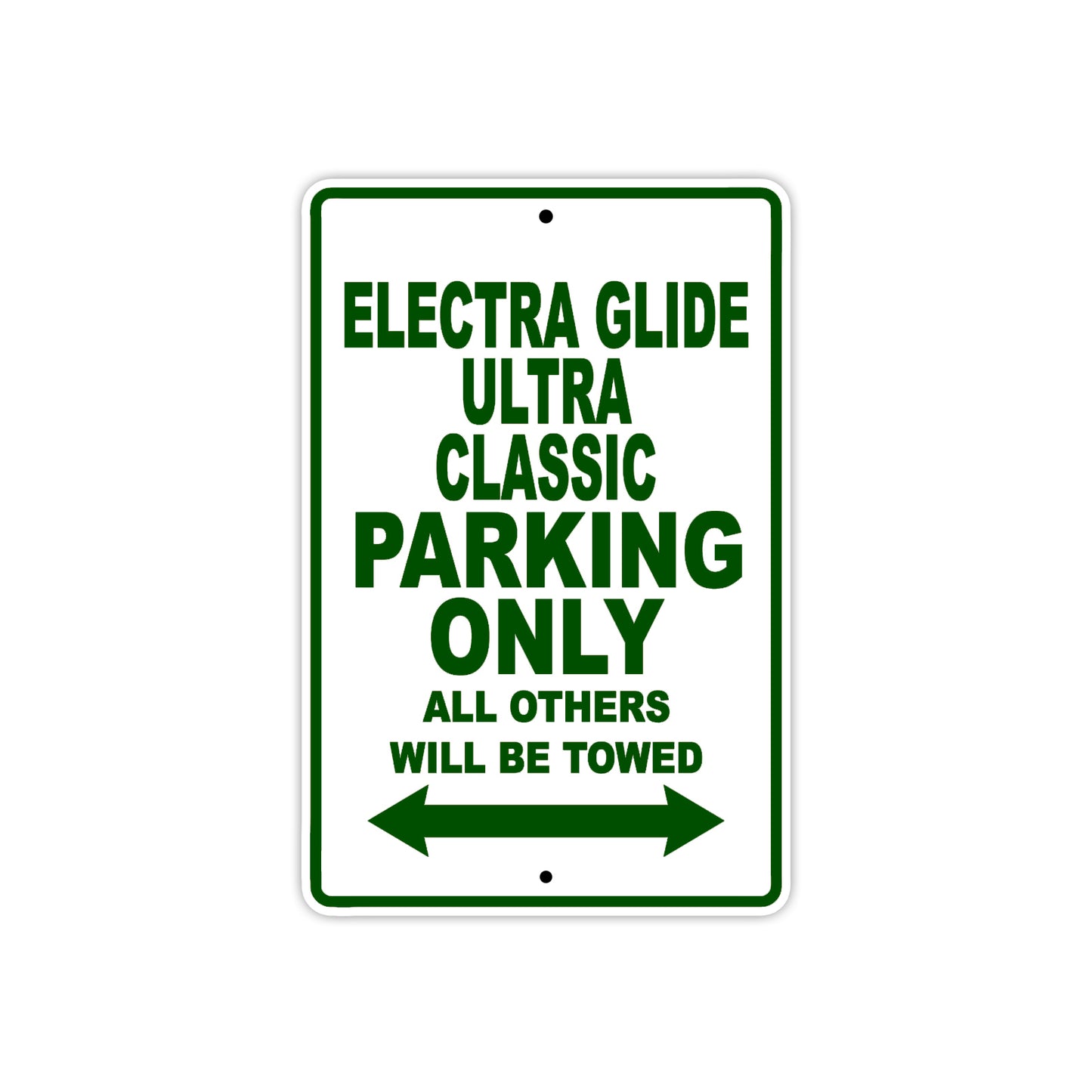 Harley Davidson Electra Glide Ultra Classic Parking Only All Others Will Be Towed Aluminum Decor Garage Sign