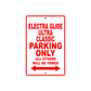 Harley Davidson Electra Glide Ultra Classic Parking Only All Others Will Be Towed Aluminum Decor Garage Sign