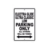 Harley Davidson Electra Glide Ultra Classic Low Parking Only All Others Will Be Towed Aluminum Decor Garage Sign