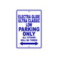 Harley Davidson Electra Glide Ultra Classic Low Parking Only All Others Will Be Towed Aluminum Decor Garage Sign