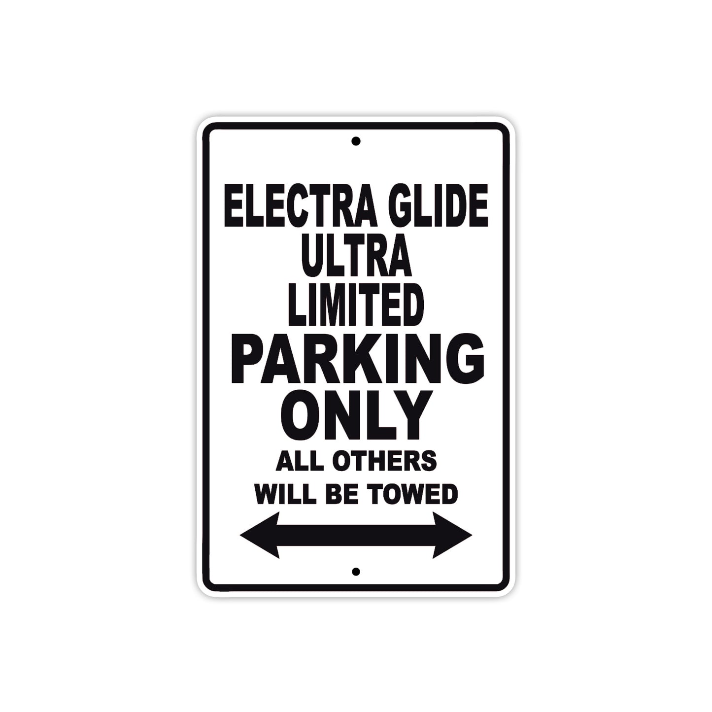 Harley Davidson Electra Glide Ultra Limited Parking Only All Others Will Be Towed Aluminum Decor Garage Sign