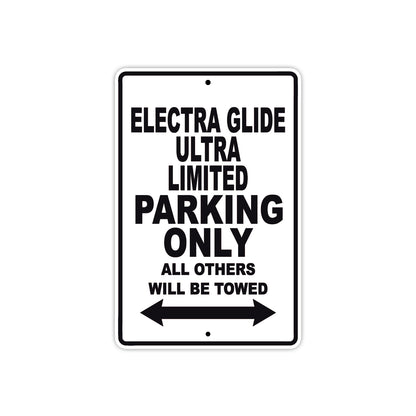 Harley Davidson Electra Glide Ultra Limited Parking Only All Others Will Be Towed Aluminum Decor Garage Sign