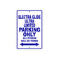 Harley Davidson Electra Glide Ultra Limited Parking Only All Others Will Be Towed Aluminum Decor Garage Sign