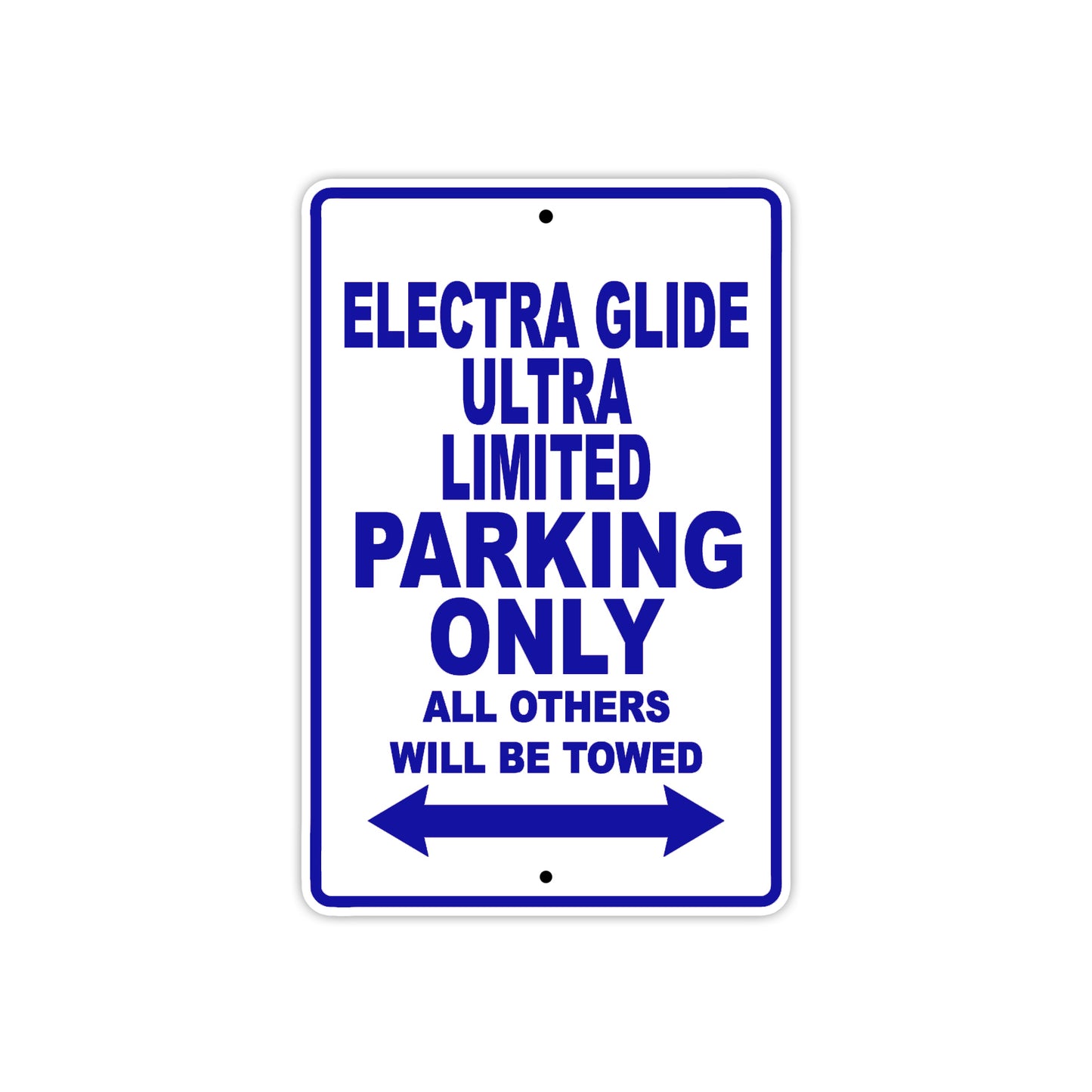 Harley Davidson Electra Glide Ultra Limited Parking Only All Others Will Be Towed Aluminum Decor Garage Sign