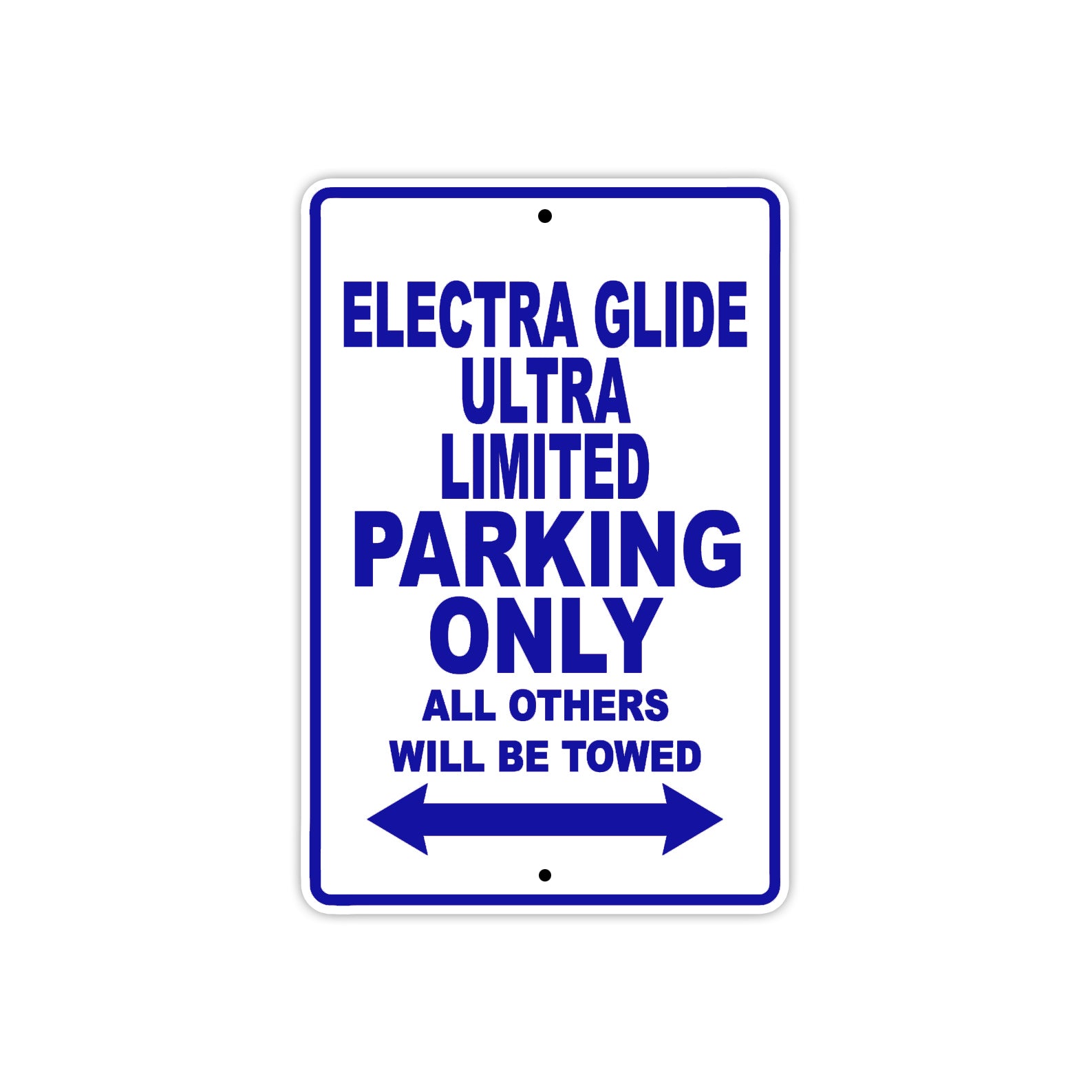 Harley Davidson Electra Glide Ultra Limited Parking Only All Others Will Be Towed Aluminum Decor Garage Sign