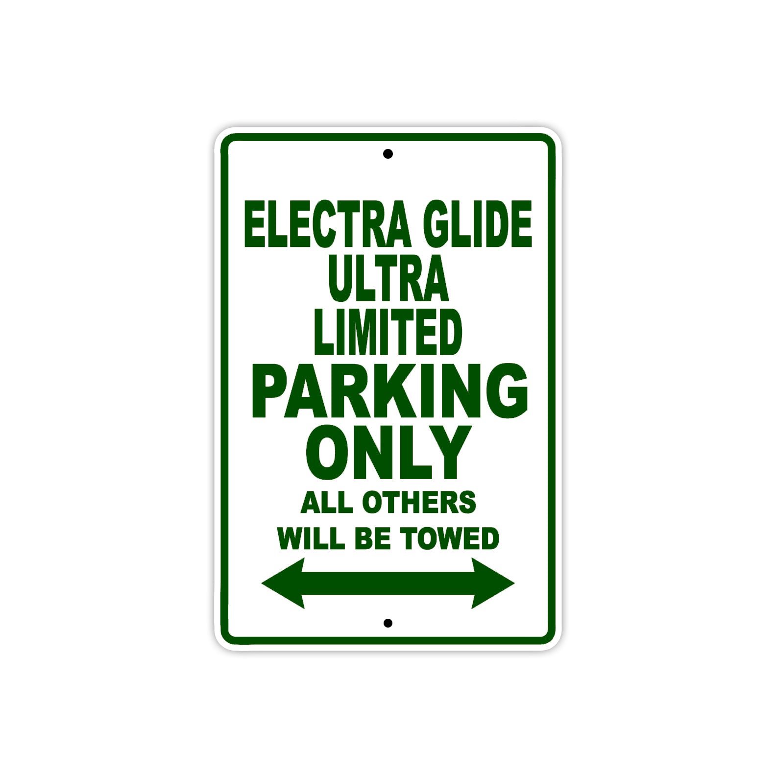 Harley Davidson Electra Glide Ultra Limited Parking Only All Others Will Be Towed Aluminum Decor Garage Sign
