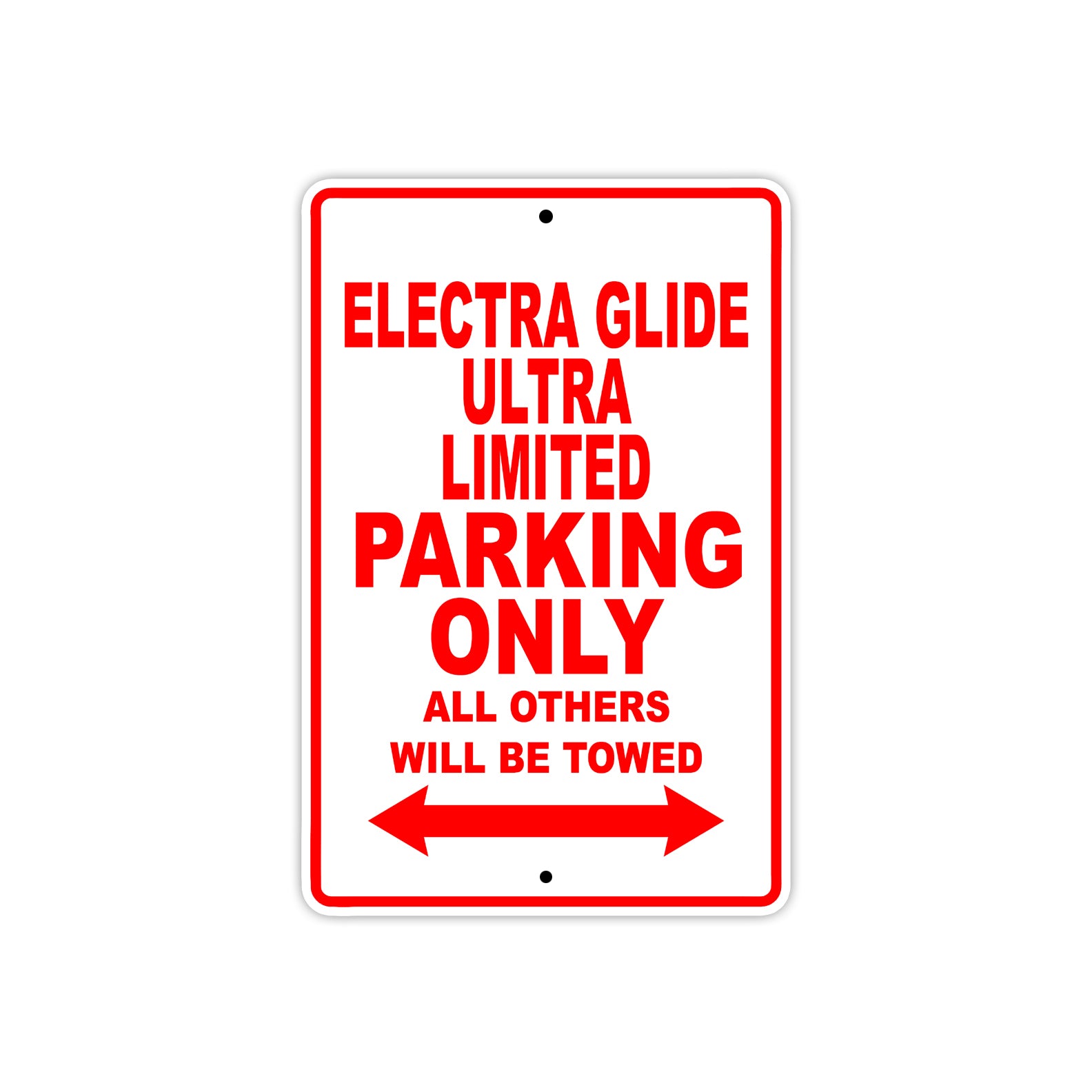 Harley Davidson Electra Glide Ultra Limited Parking Only All Others Will Be Towed Aluminum Decor Garage Sign